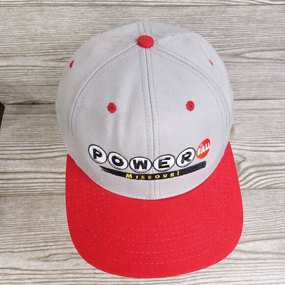 VINTAGE POWER BALL MISSOURI LOTTOE ADJUSTABLE SNAPBACK BASEBALL HAT CAP USA MADE - Picture 3 of 12